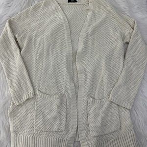 BDG Womens Open Front Oatmeal Knit Sweater Small Cotton Blend